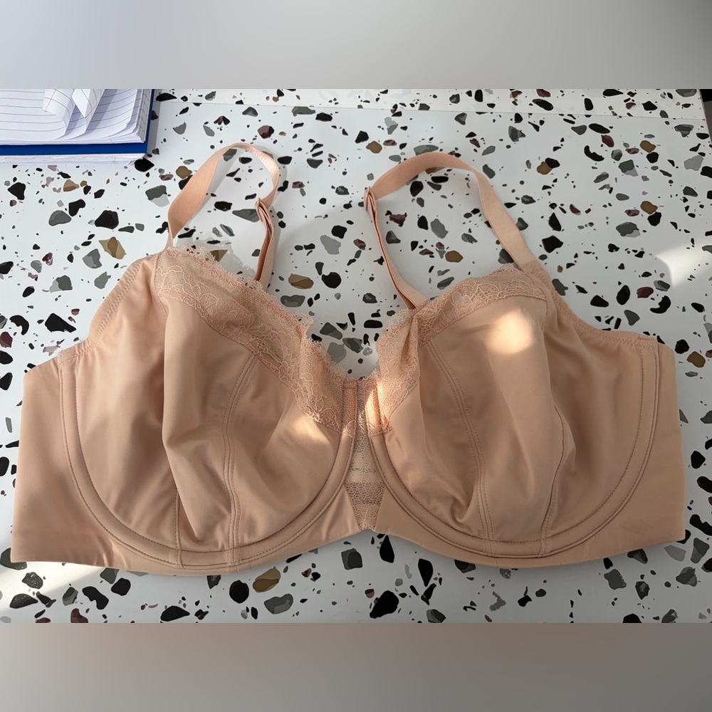 Elegant Peach Lace Bra